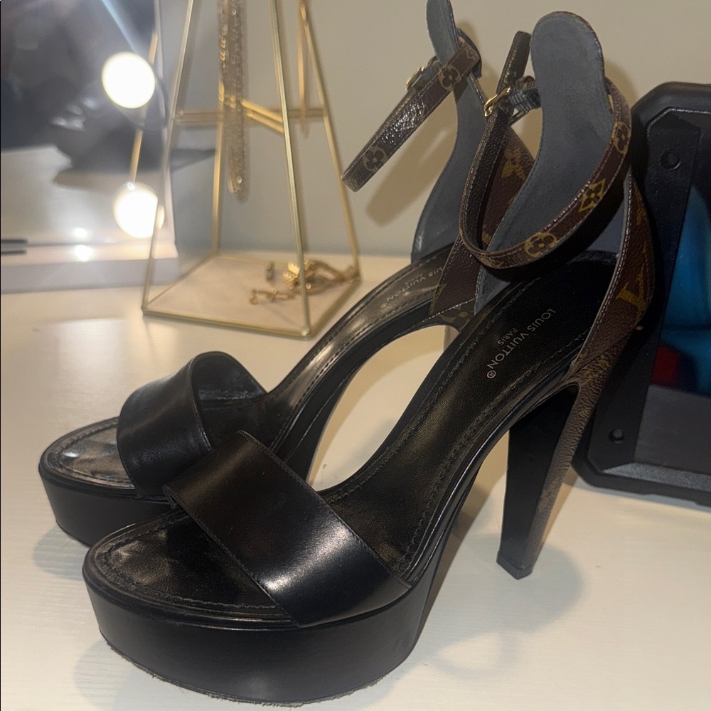 Louis Vuitton Black Platform Heels